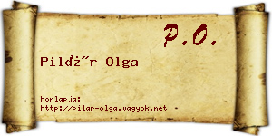 Pilár Olga névjegykártya